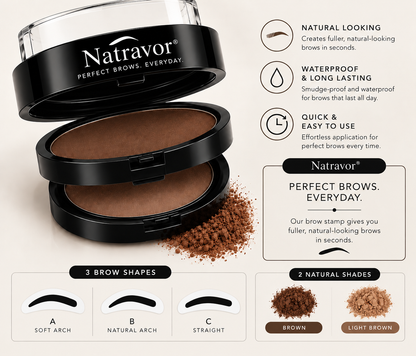 ✨Brow Lamination Stamp✨(Waterproof 3 Seconds Eye Make Up Nature Coloring Kit - Creates Natural Looking Brows for Makeup Beginners）