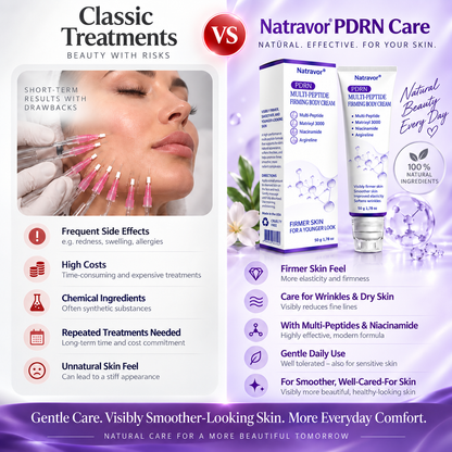 Natravor®🎗️ PDRN Multi-Peptide Firming Body Cream | Anti-Aging Skincare, Deep Hydration, Firming & Lifting Care for Smoother, More Radiant-Looking Skin