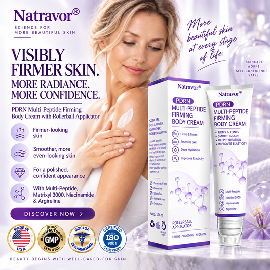 Natravor®🎗️ PDRN Multi-Peptide Firming Body Cream | Anti-Aging Skincare, Deep Hydration, Firming & Lifting Care for Smoother, More Radiant-Looking Skin